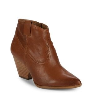 Frye Women's Reina Cognac Leather Ankle Bootie